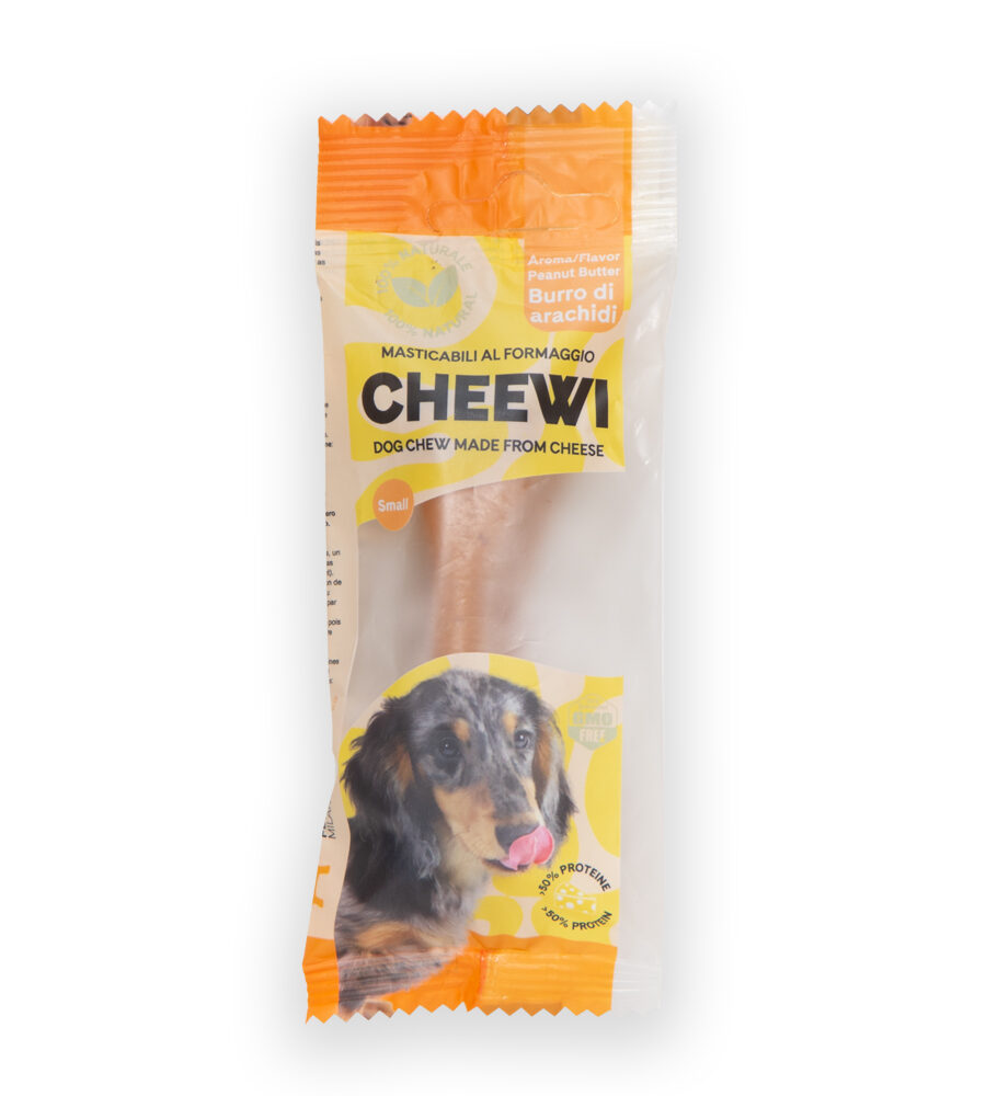 Cheewi - masticabile edibile gusto formaggio e aroma burro di arachidi