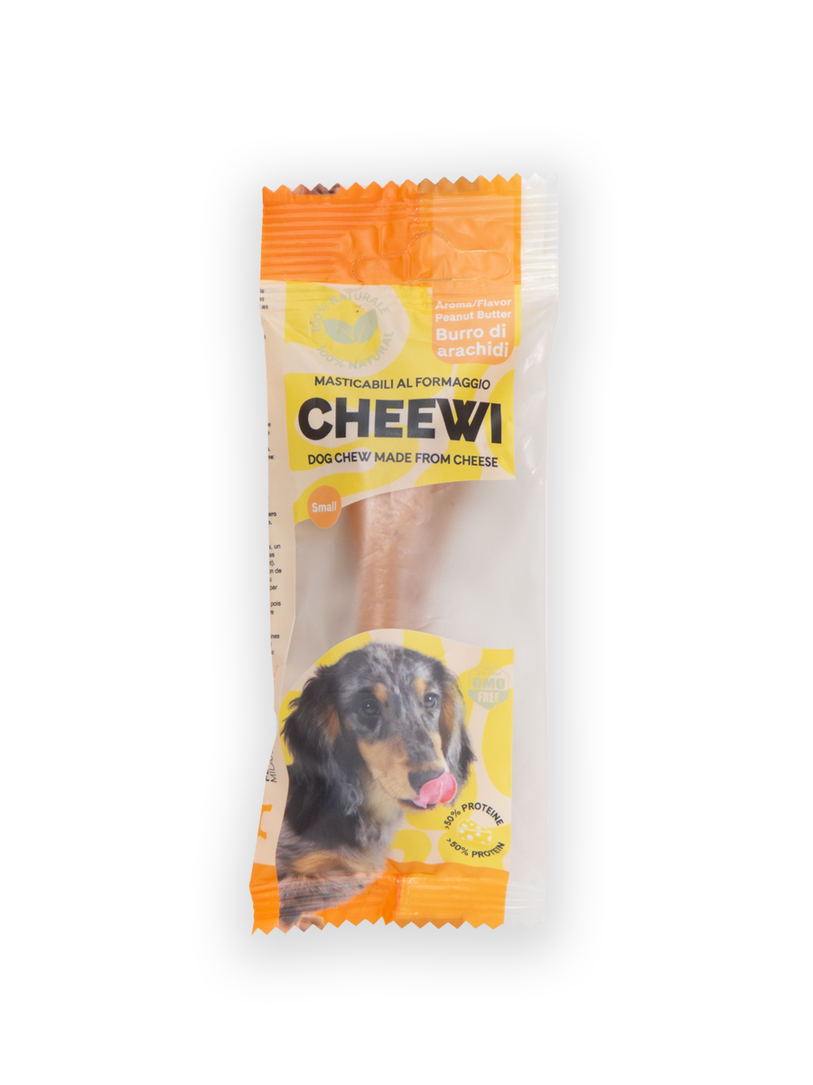 Cheewi - masticabile edibile gusto formaggio e aroma burro di arachidi